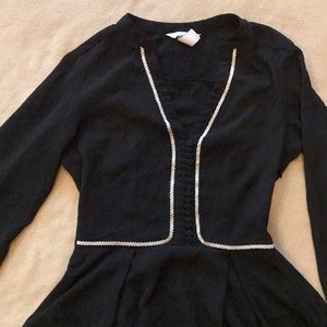 Black dress with buttons